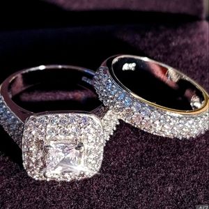 Wedding/ Engagement Ring Sets size 7